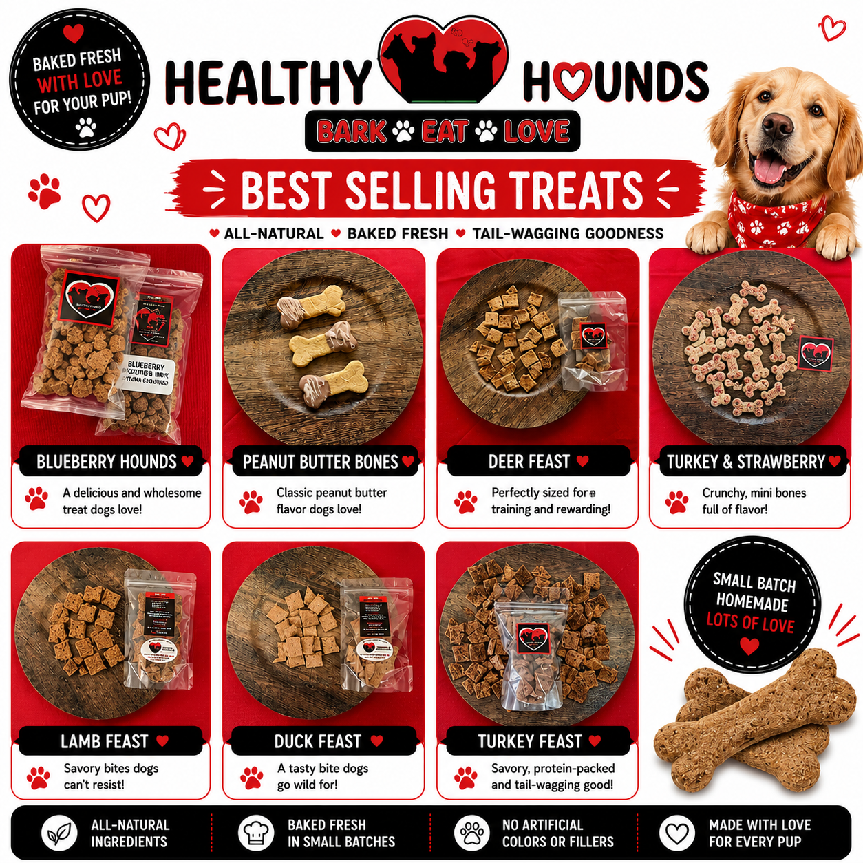 Best Selling Dog Treats Healthy Hounds Bakery